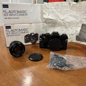 Sears KS Super Automatic 35mm Film SLR Camera With 50mm f:2.0 Lens Original Box